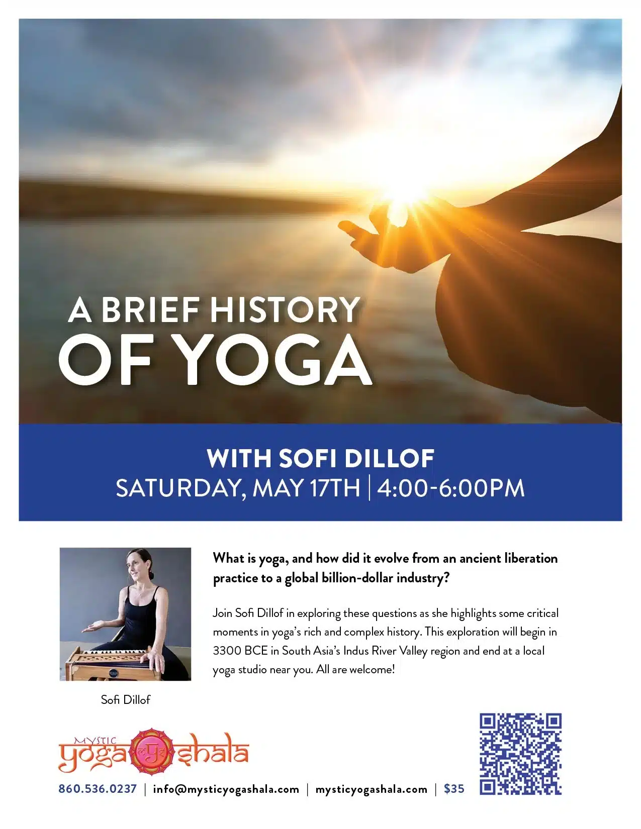 History of yoga flyer | Power Vinyasa Yoga Class in Mystic CT