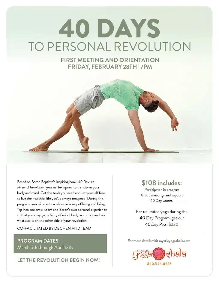 40 Days to Personal Revolution | Power Vinyasa Yoga Class in Mystic CT