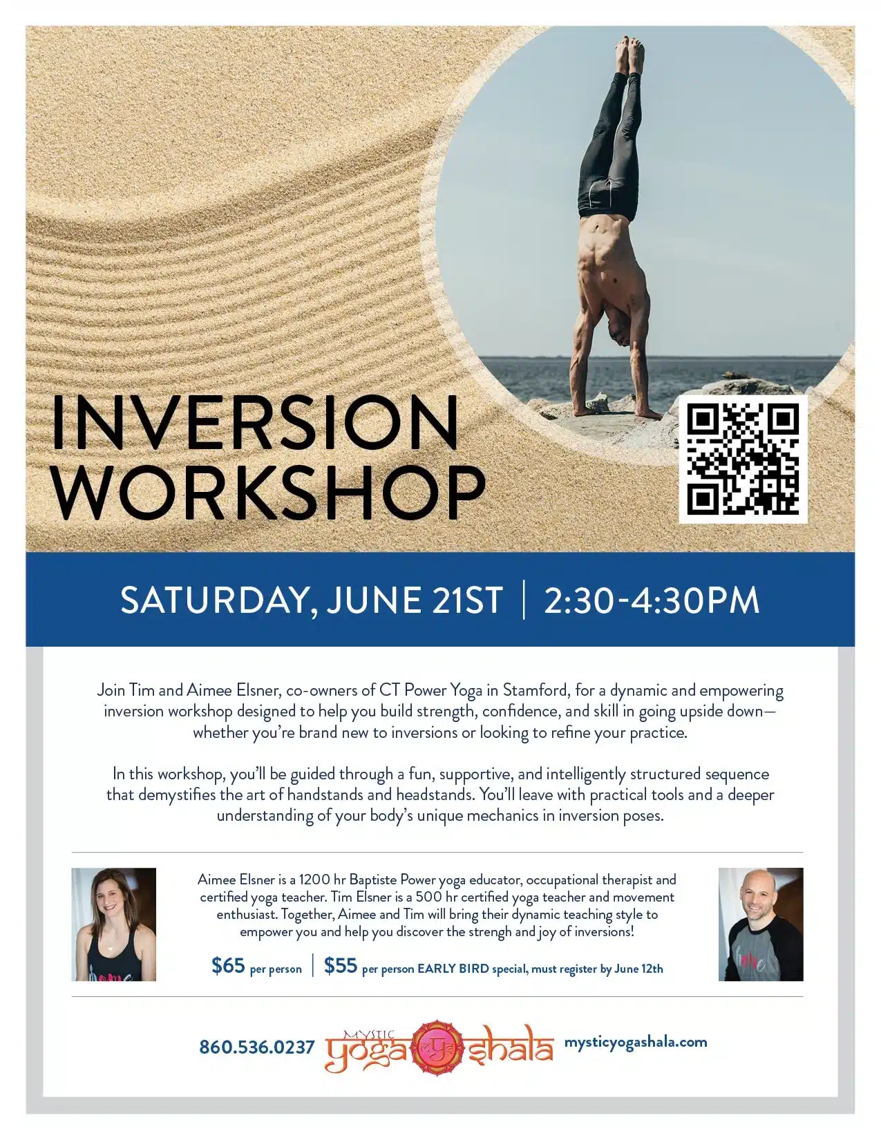 Inversion workshop 2025 | Power Vinyasa Yoga Class in Mystic CT