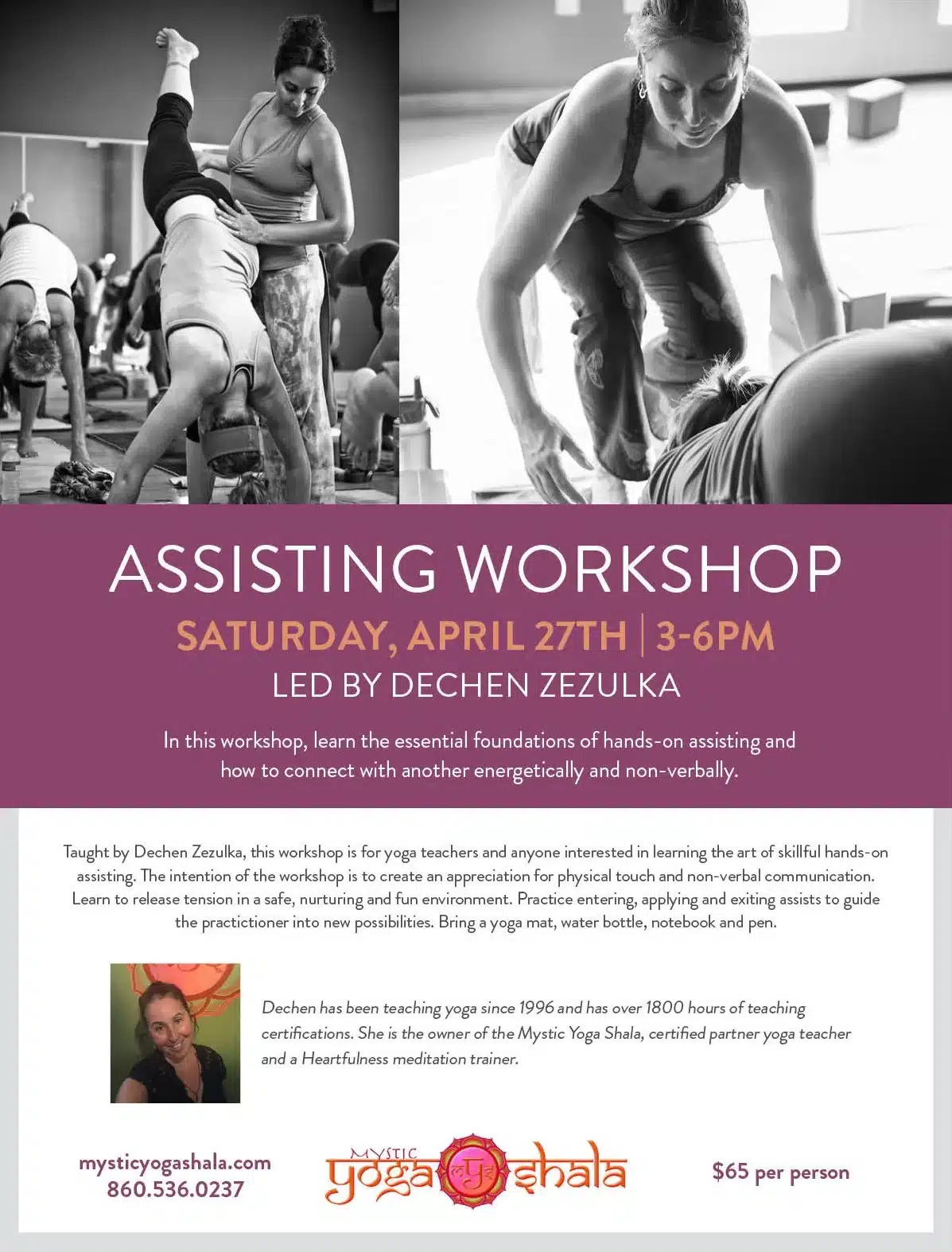 Assisting Workshop | Power Vinyasa Yoga Class in Mystic CT