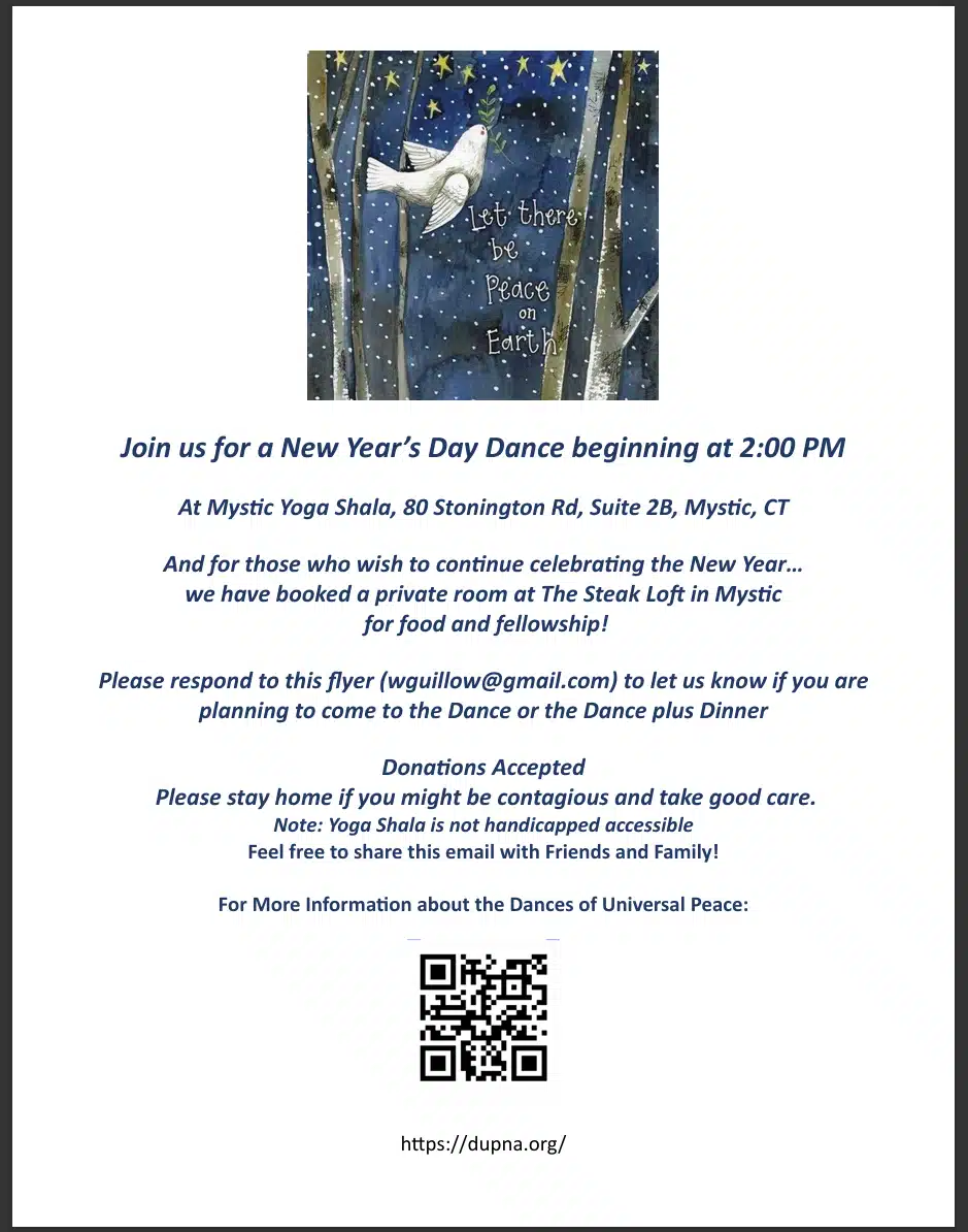 New Year's Day Dance of Peace | Power Vinyasa Yoga Class in Mystic CT