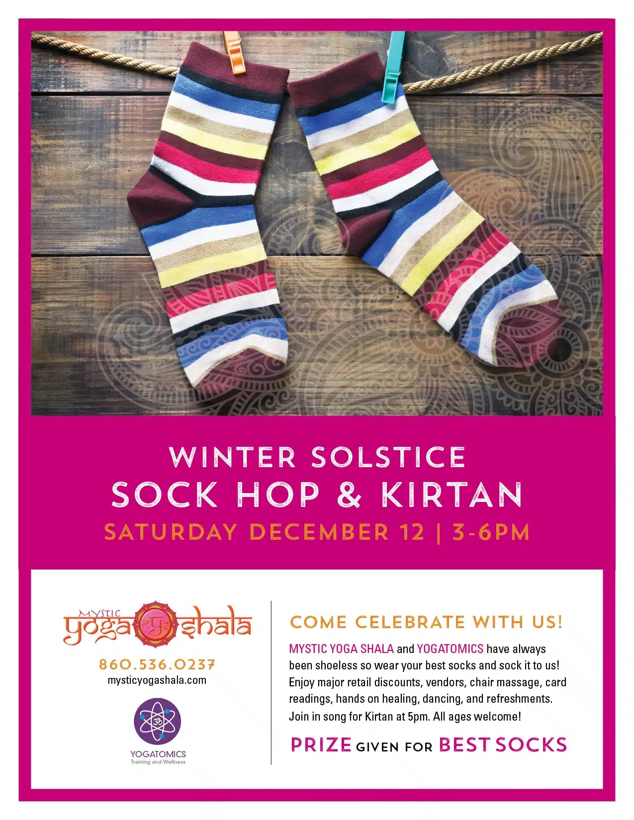 Winter Solstice Sock Hop & Kirtan! Winter Solstice Sock Hop & Kirtan! | Power Vinyasa Yoga Class in Mystic CT