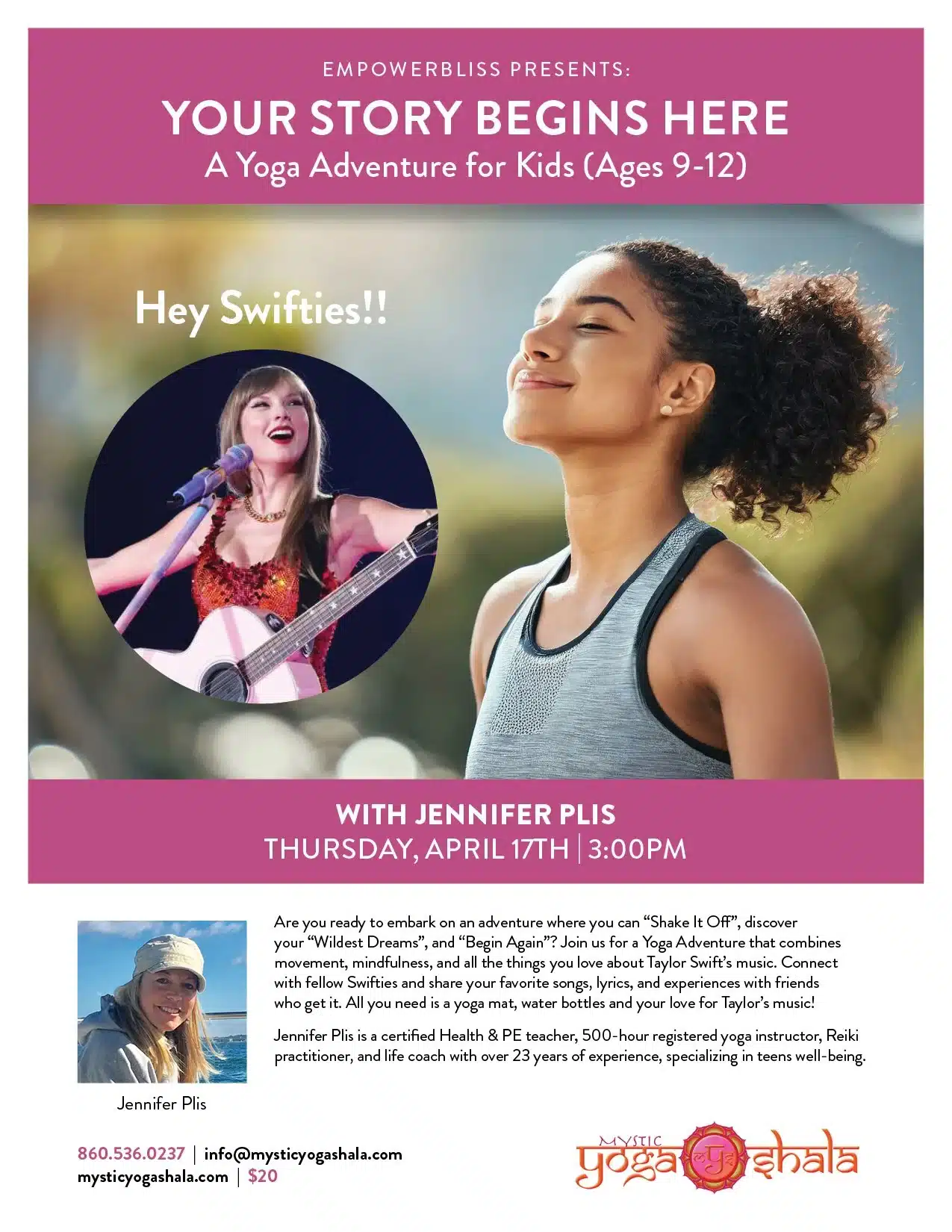 Yoga adventure kids flyer | Power Vinyasa Yoga Class in Mystic CT