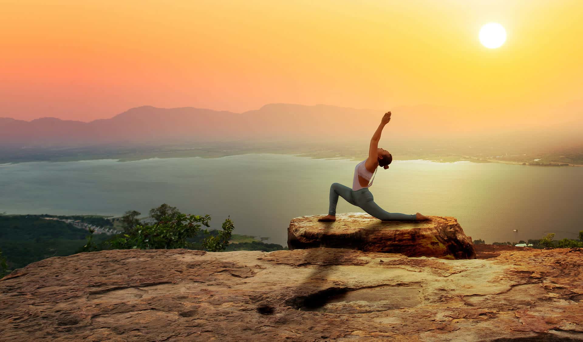 Yoga on mountain | Power Vinyasa Yoga Class in Mystic CT